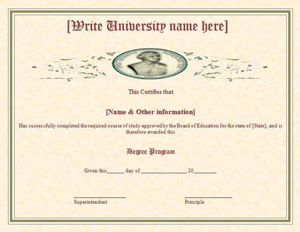 11 degree certificate templates