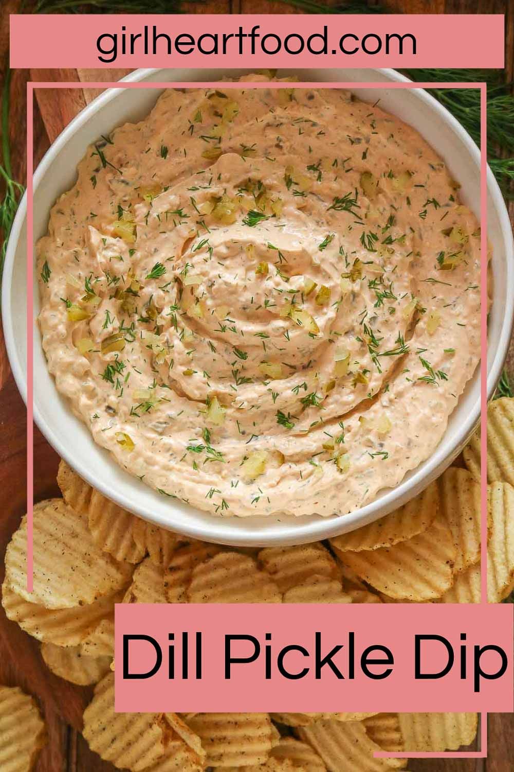 Fan of dill pickle recipes? How about creamy dips? If so, this dill pickle dip recipe is a must try! There's a cream cheese base with yummy ingredients like ranch dressing, fresh dill, hot sauce, garlic, and, of course, dill pickles! This pickle dip comes together in minutes and is great served with potato chips. #dillpickledip #picklediprecipe #creamcheesedip #easydiprecipe #pickleranchdip #pickledipwithdill Dip Recipes Easy, Chip Dip Recipes, Chip Dips, Recipes With Dill, Hot Cheese Dip Recipes, Dip Recipies, Garlic Dip Recipes, Sauce Recipes, Yummy Recipes