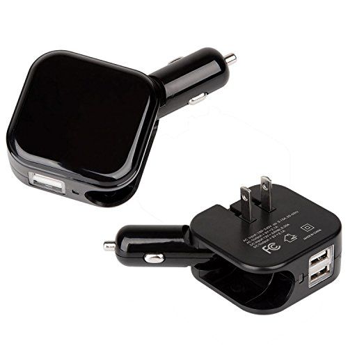 Pashion Wall Chargercar Charger Travel Charger 2in1 Dual Port Usb Portable Car Wall Charger With Foldable A Travel Charger Samsung Tablet Wireless Charging Pad