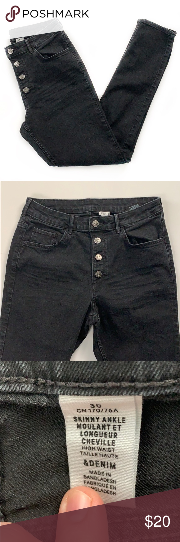 h&m button fly jeans