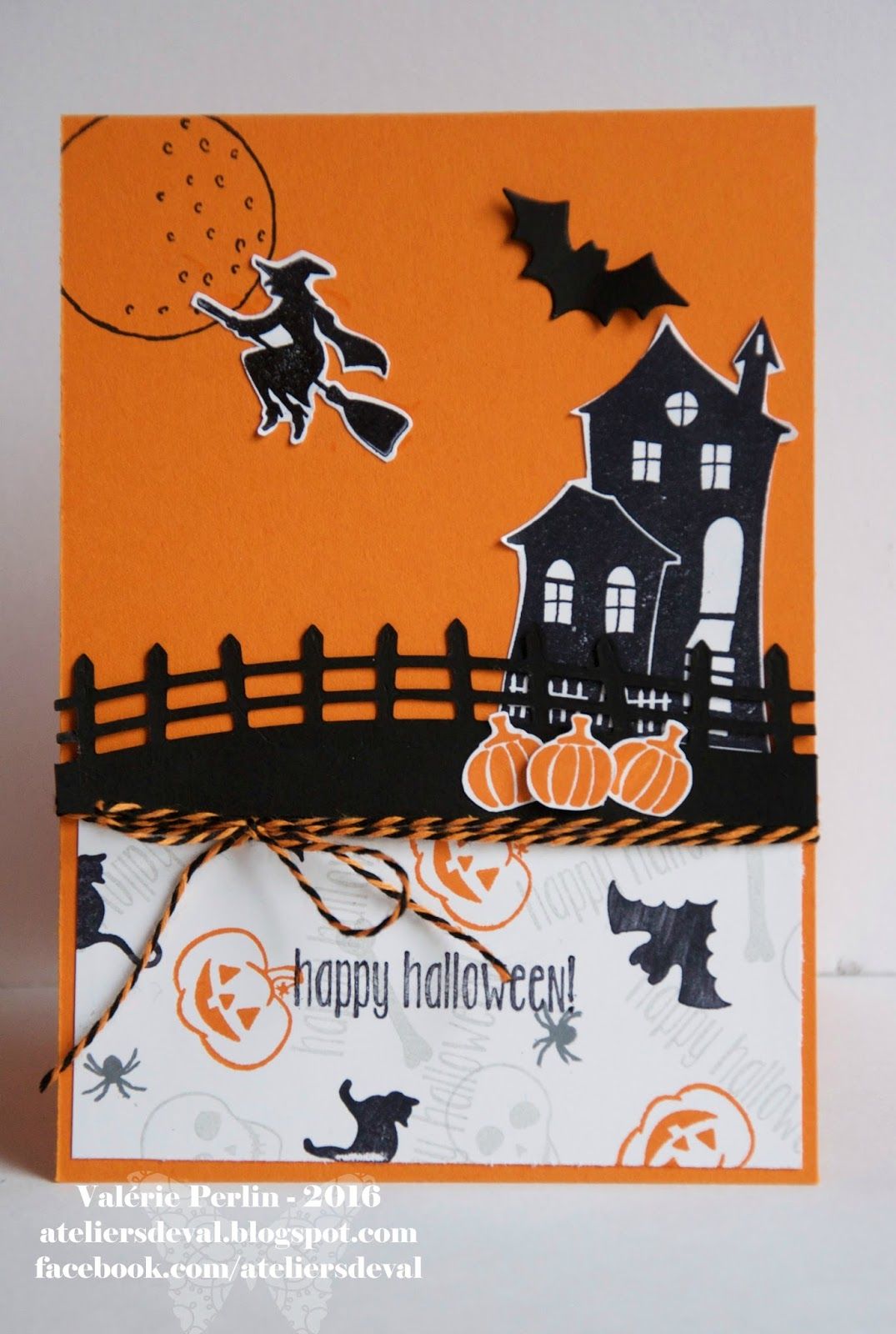 Blog sur mon activité de démonstratrice Stampin'Up! | Carte halloween