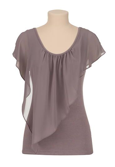 flutter sleeve chiffon