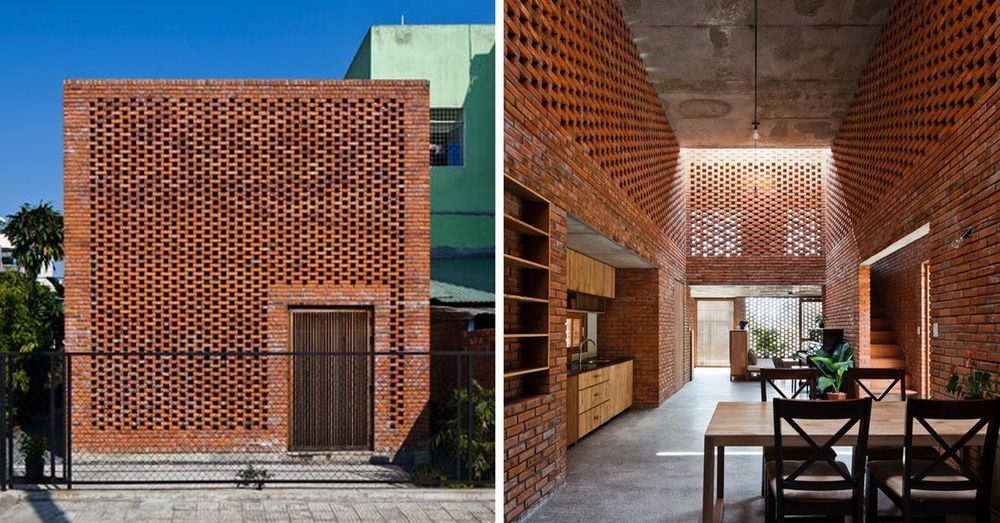These architects challenge convention by creating perforated brick walls and screens, contrasting solidity with openness and rigidity with versatility. Brick Cladding, Brick Facade, Brickwork, Brick Walls, Stone Architecture, Brick Veneer, Brick Design, Architizer, Brick Building