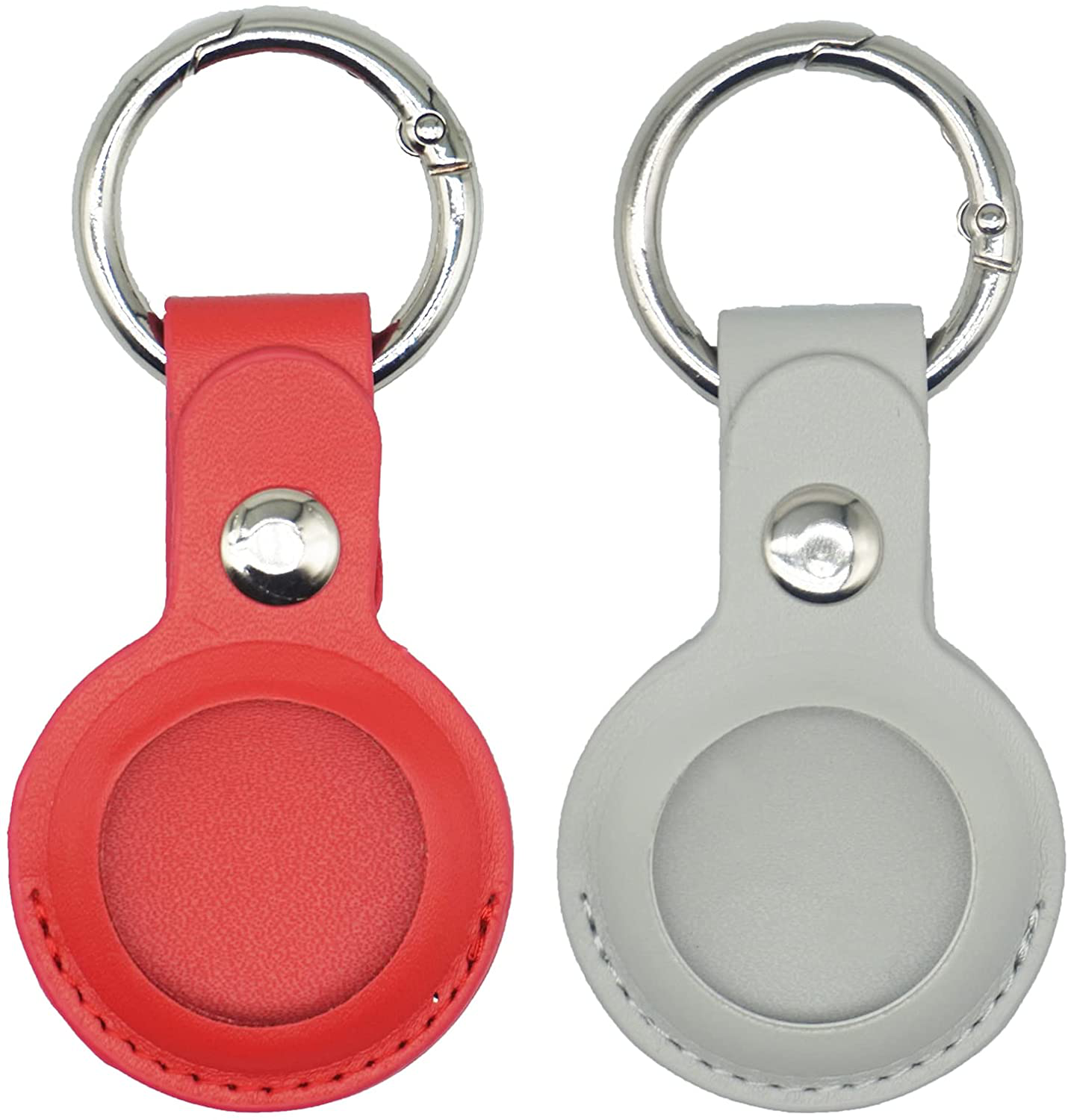 Airtag Leather Case,airtags Holder Anti Lost Case 2 Pcs Airtags Protective Cover Bluetooth Tracker Case Protective Skin Cover for Airtags Finder