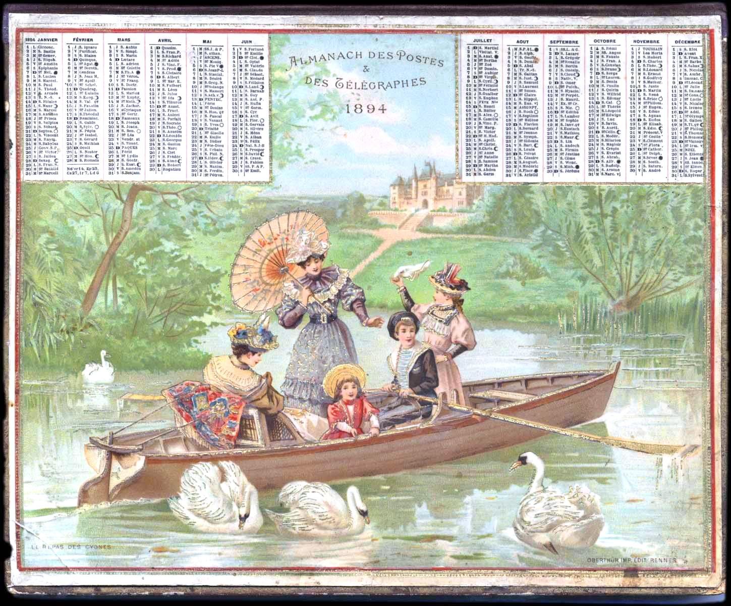 Almanach Des Postes Et Telegraphes 1894 La Poste Postale Banque Postale