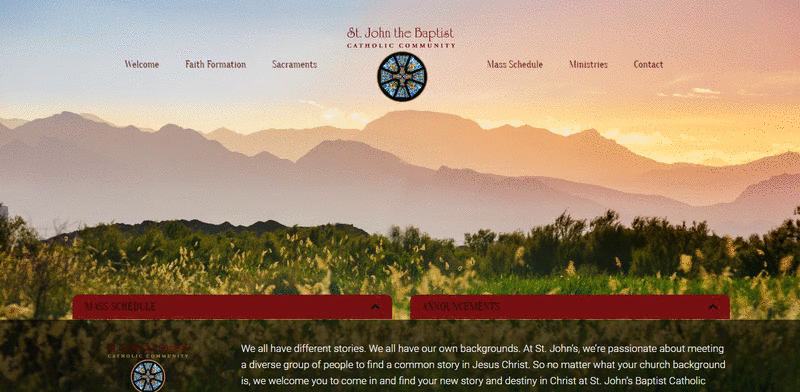 this st john the baptist catholic church website design project is church website backgrounds
