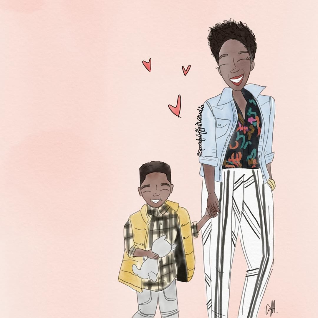 Download Mother and Son Motherhood Illustration by Jena Holliday ...
