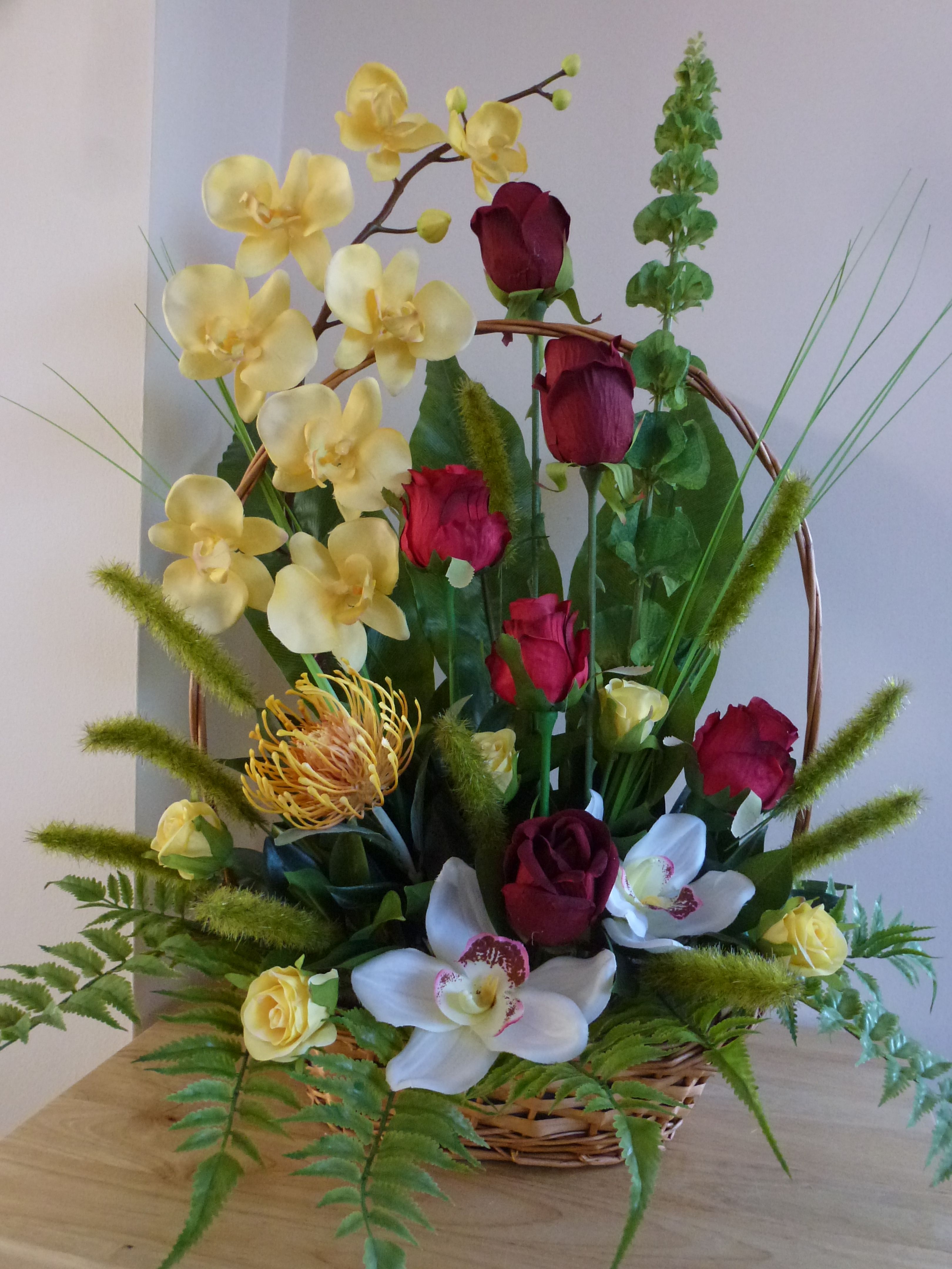 Basket Silk Flower Arrangement By Indigo Blooms Silk Floral basket-silk-flower-arrangement-by-indigo-blooms-silk-floral
