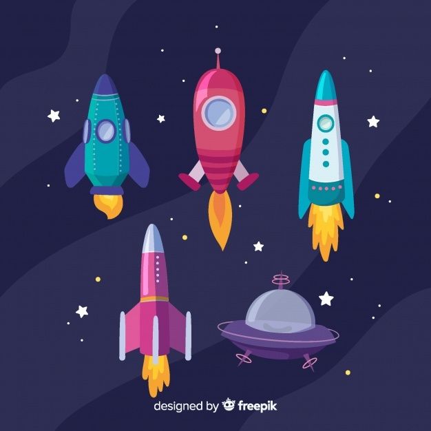 Lovely spaceship collection with flat de... | Free Vector #Freepik #freevector #travel #design #star #cartoon Design Plat, Flat Design, Spaceship Images, Spaceship Design, Celtic Coloring, Graf, Universe Art, To Infinity And Beyond, Valentines For Kids