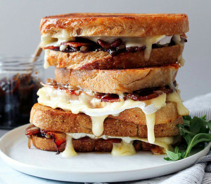 Brie, Bacon and Fig Jam Grilled Cheese