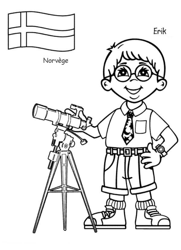Download Erik Norwegen Kid From Around The World Coloring Page : Coloring Sky