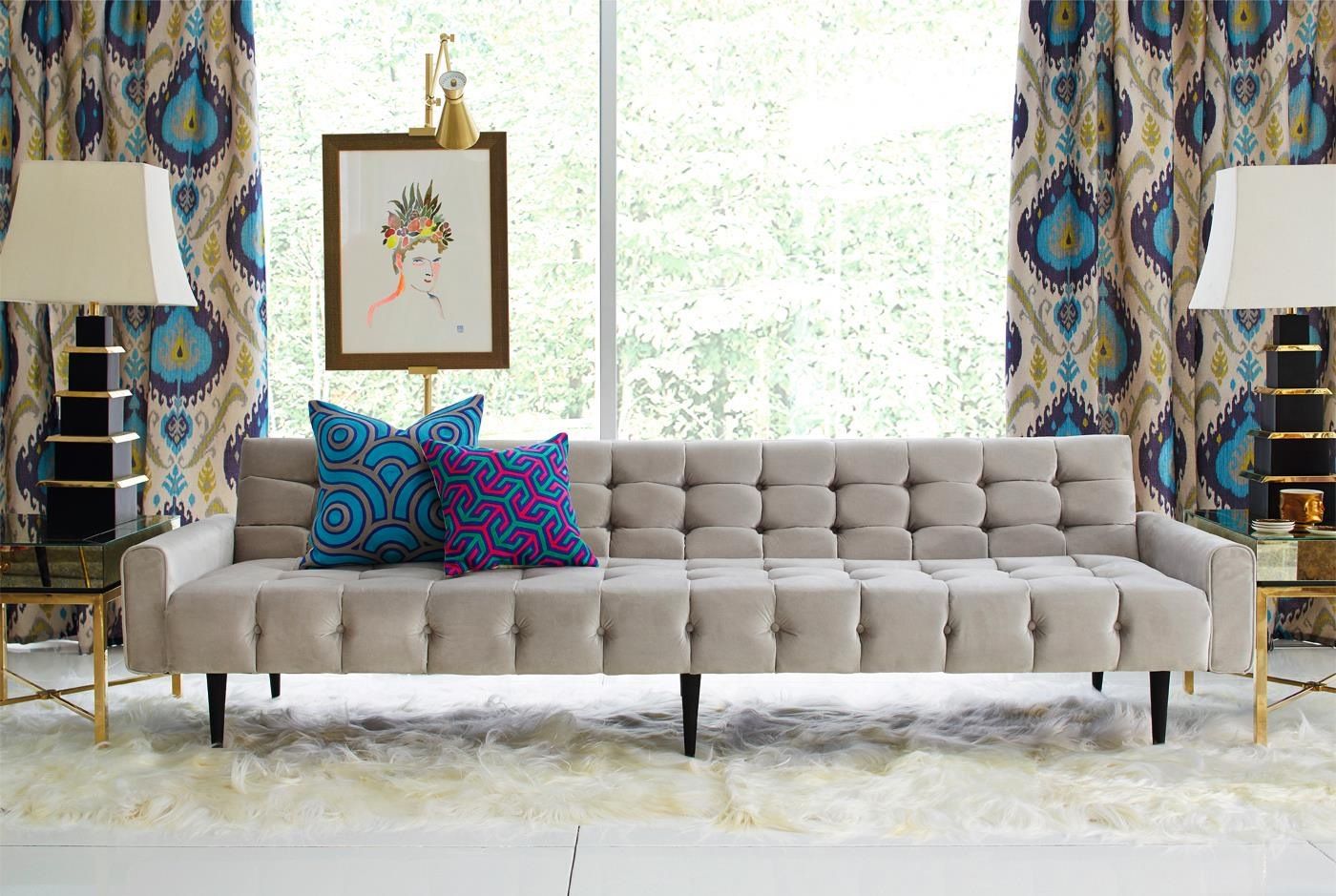 jonathan adler leather sofa