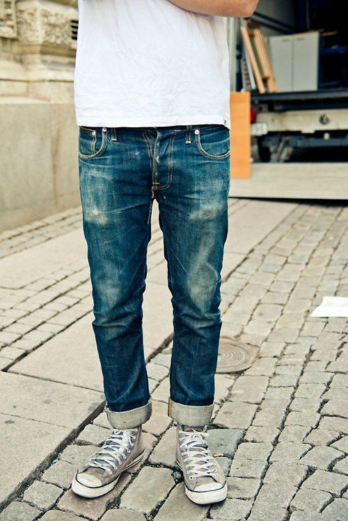 raw denim converse