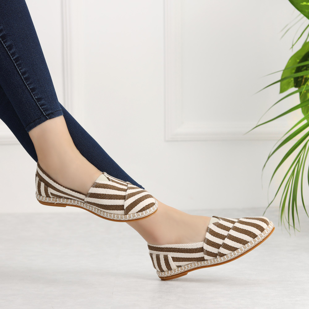 Monrov Haki Espadril Kadin Babet Ayakkabi Khaki Sneakers Flats Babetler Ayakkabilar Topuklular