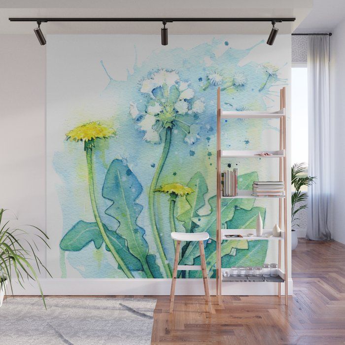 Dandelion Wall Mural By Samnagel Society6 In 2020 Wall Murals Mural Wall