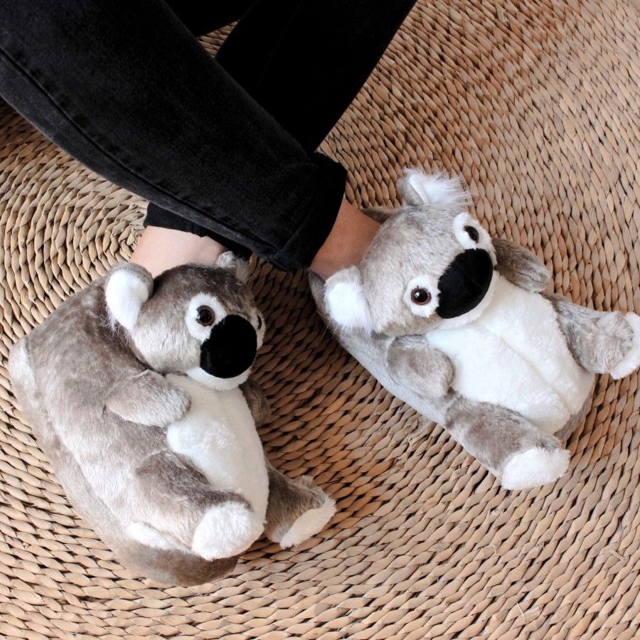 Zapatillas De Estar Por Casa Animales Koala Para Hombre Mujer Y Niño Sleeper Z Pantuflas De Peluche Koala Zapatos De Bebé De Ganchillo