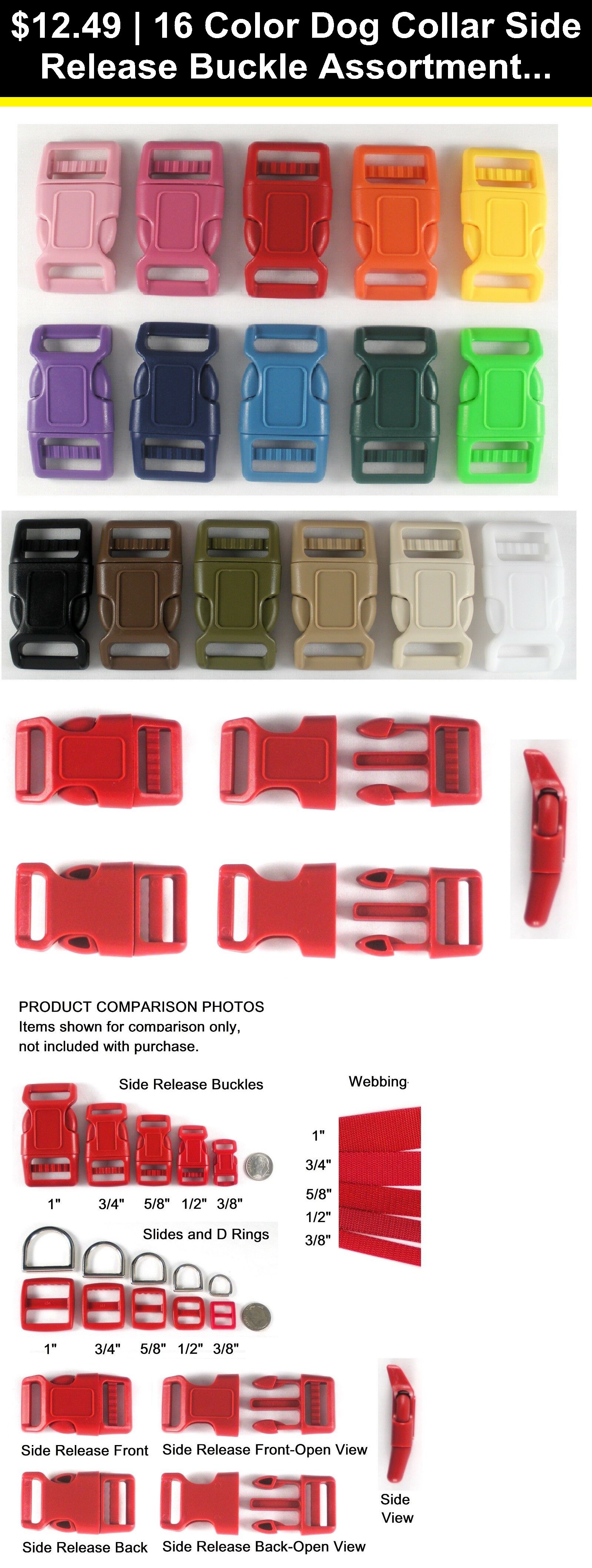 5 Metal Side Release Buckles for Paracord Webbing Dog Collar 32*15mm
