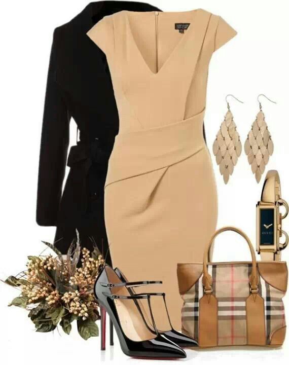 Love, love, love! Classy, stylish and elegant...work, dinner, church, great outfit! Winter Dress Outfits, Komplette Outfits, Classy Outfits, Fashion Outfits, Womens Fashion, Fashion Trends, Outfit Winter, Ladies Outfits, Trending Fashion
