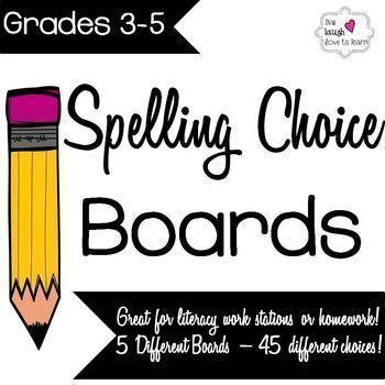 40 Spelling Homework Ideas