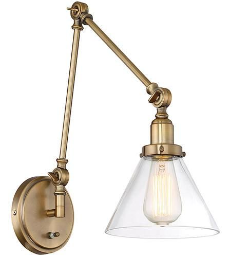 Potence Lamp Modern Brass Swing Arm Sconce 21 27 32 Or 44 Etsy