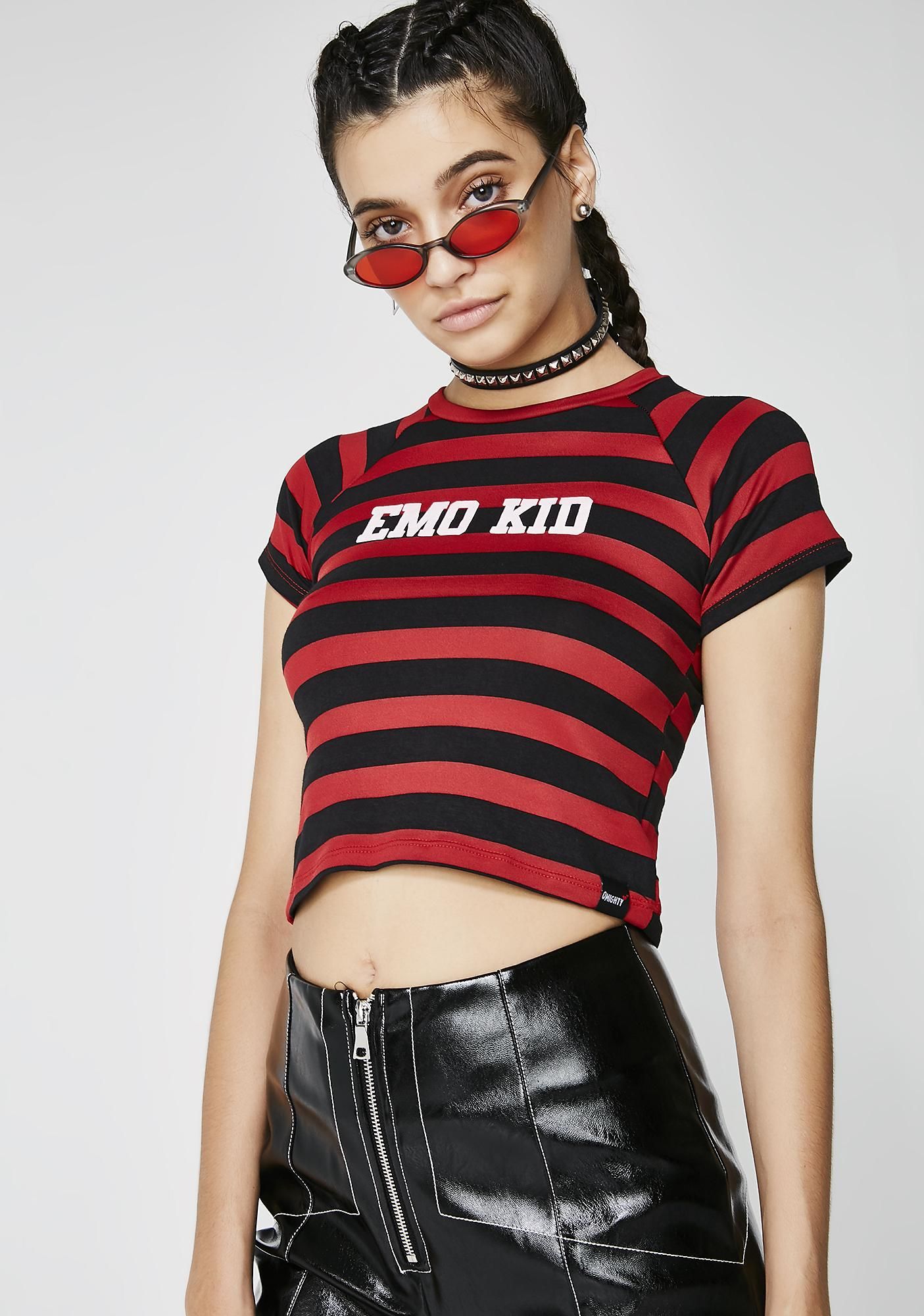 Emo Kid Crop Tee Crop Tee Streetwear Outfit Sheer Bodysuit Emo Kid Crop Tee Crop Tee Streetwear Outfit Sheer Bodysuit
