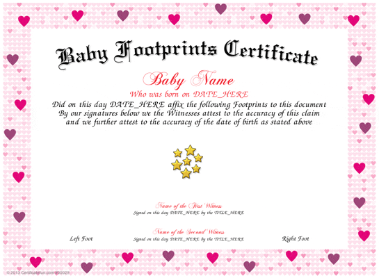 certificate creator certificate maker certificate templates baby certificate maker