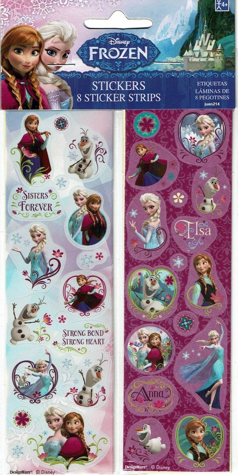 Paper Projects Disney Frozen High Quality Character Foiled Stickers Age 3-4+