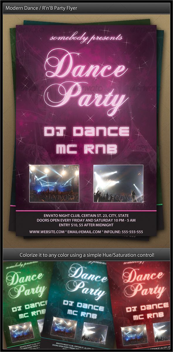 modern dance rnb party flyer party flyer dancing and modern casual party flyer