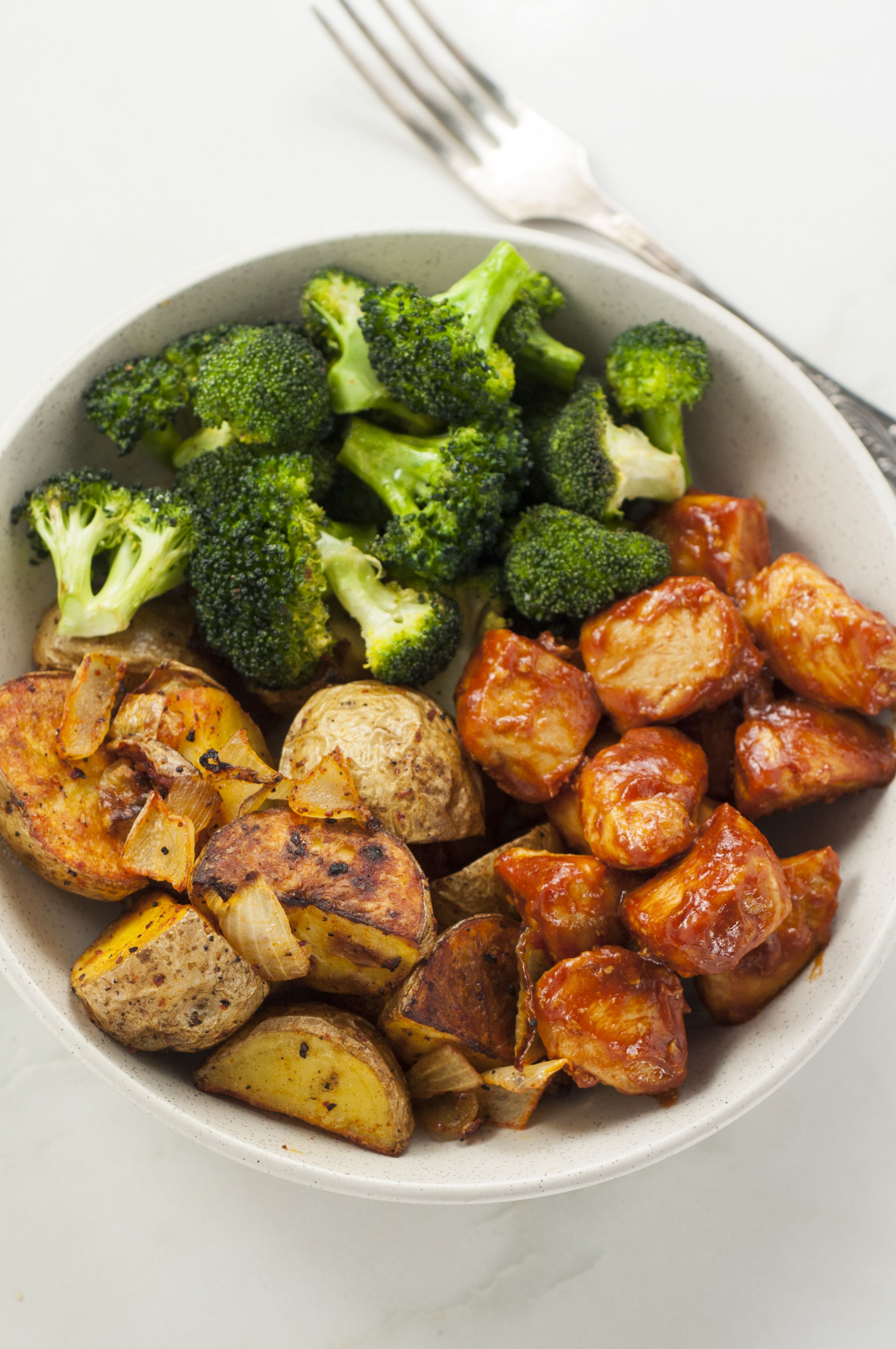 Skinny Chicken and Roasted Potato Bowl