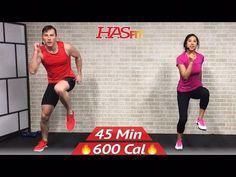 45 Min Tabata HIIT Cardio and Abs Workout - HASfit - Free Full Length Workout Videos and Fitness Pro...