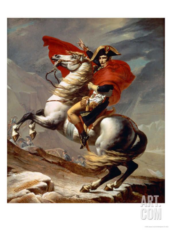 Napoleon Crossing the Alps - Jacques-Louis David | David painting, Art ... Napoleon Bonaparte Horse Painting