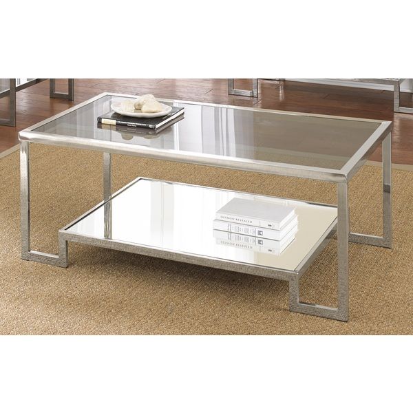 cordele chrome and glass coffee table overstock shopping great cordele metal works