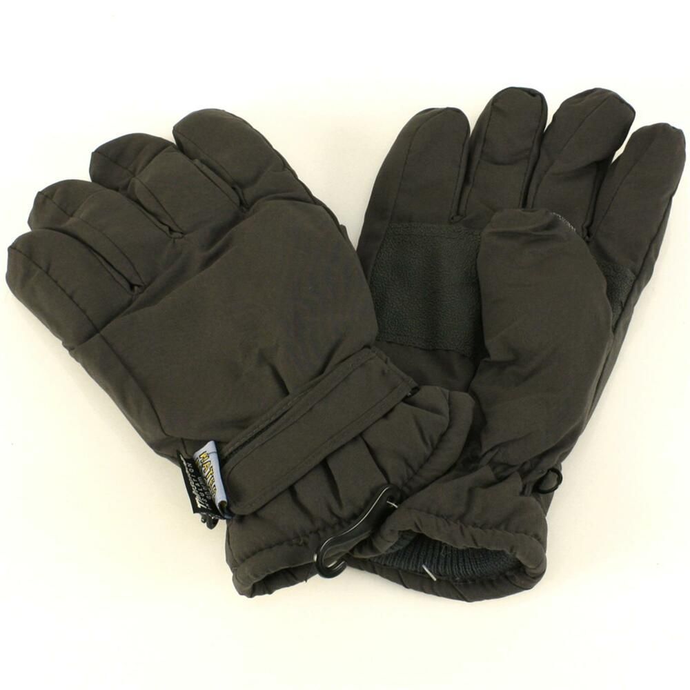 MEN/'S 3M THERMAL EXTRA WARM GLOVES Thermal Wool Lined Gloves BLACK ONE SIZE
