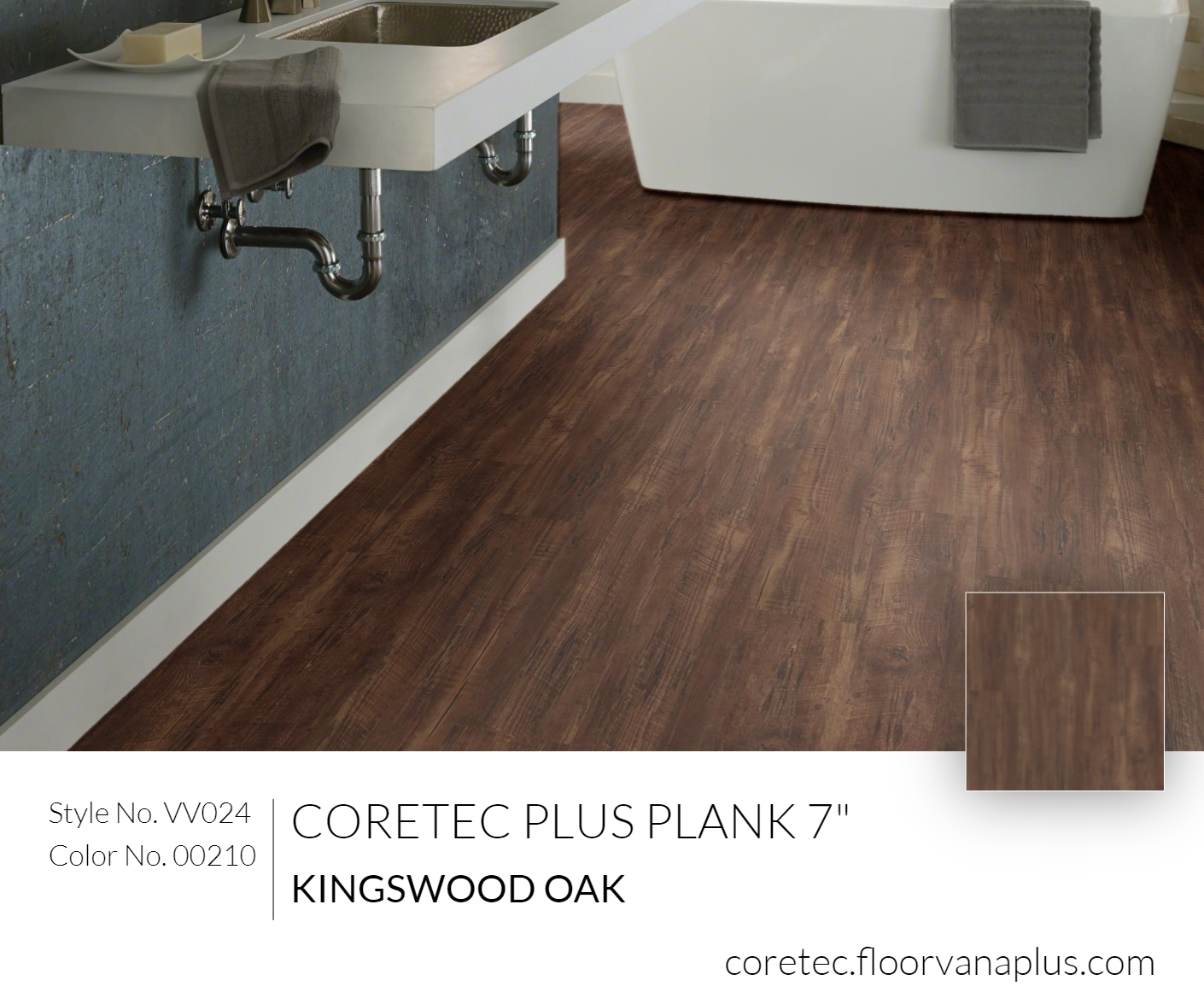 COREtec Plus 7 Plank Kingswood Oak VV024 00210 Waterproof Rigid Core coretec-plus-7-plank-kingswood-oak-vv024-00210-waterproof-rigid-core