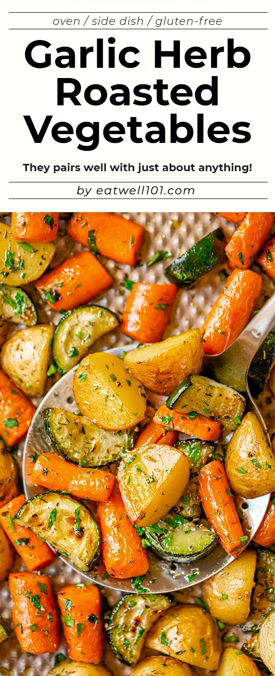 Garlic Herb Roasted Potatoes Carrots and Zucchini - #roasted #potato #carrot #zucchini #recipe #eatwell101 - These roasted vegetables make a great savory side dish that comes together in no time and pairs well with just about anything! - #recipe by #eatwell101® Zucchini Side Dishes, Side Dishes For Salmon, Potato Side Dishes, Veggie Side Dishes, Healthy Side Dishes, Side Dish Recipes, Food Dishes, Vegetable Thanksgiving Side Dishes, Sides With Salmon