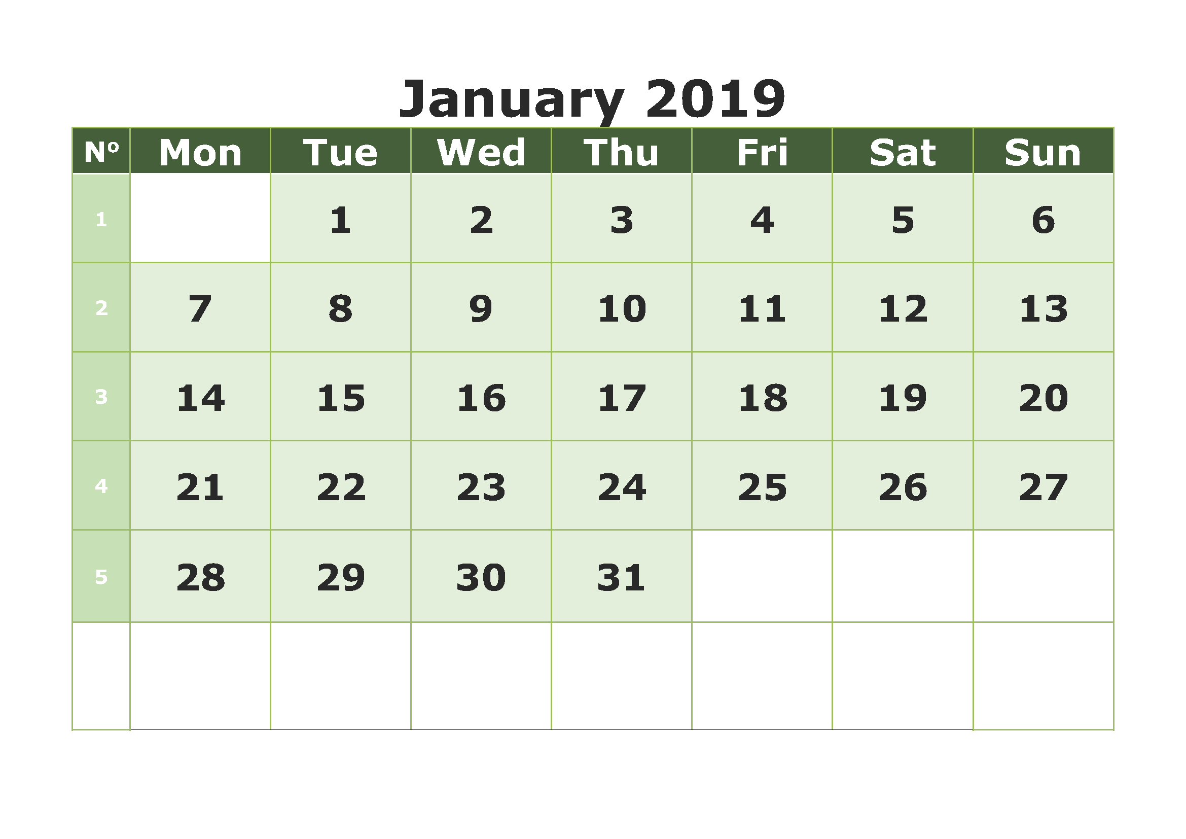 january 2019 calendar template excel sheet january calendar 2019