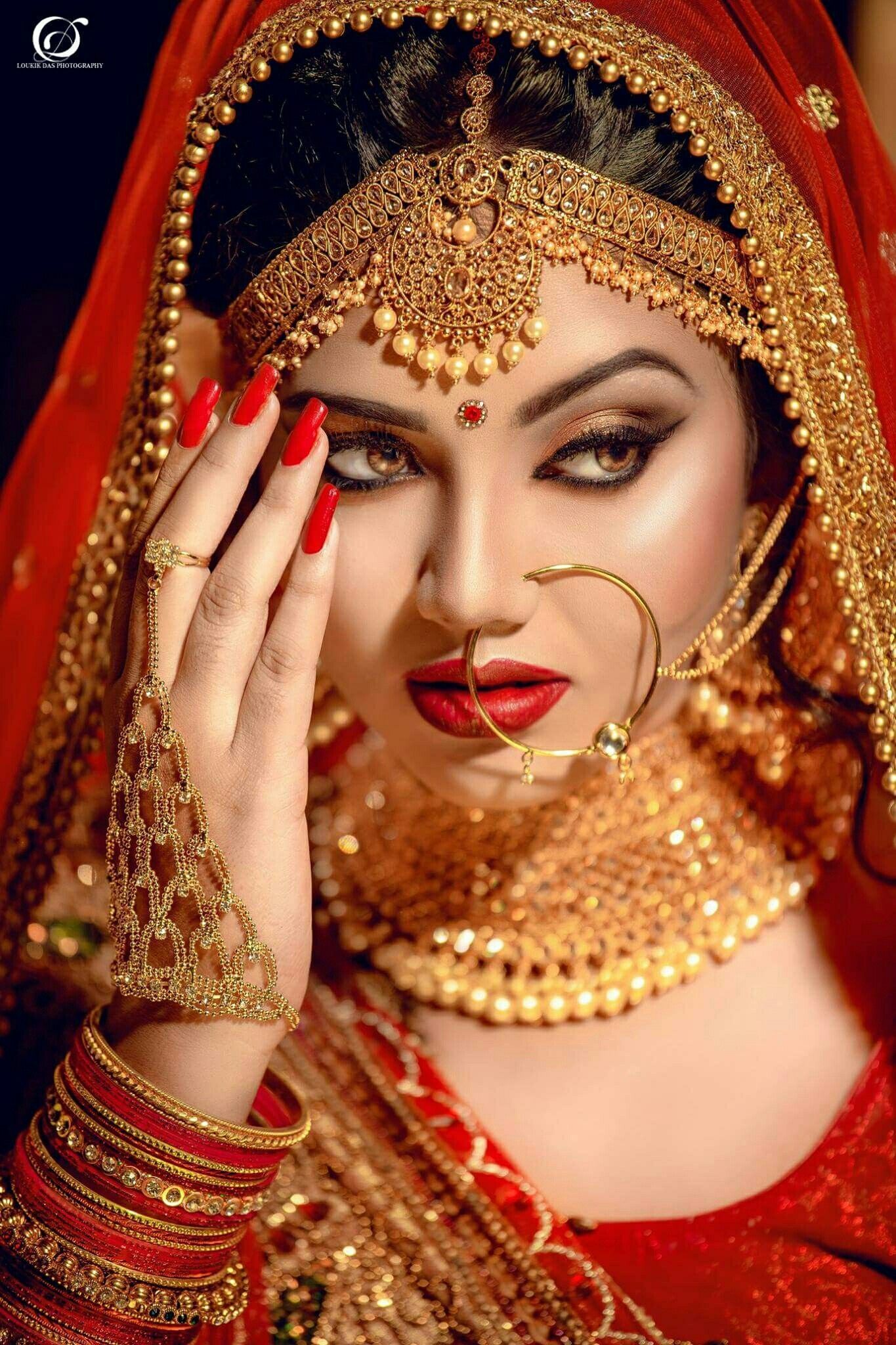 Latest Wedding Makeup Pictures Indian bridal photos, Beautiful indian