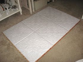 Faux Foam Tile Headboard Great Idea For My Room Bedding