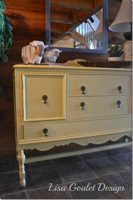 Yellow Buffet Lemon Drop By Benjamin Moore Furniture Refinishing Yellow Buffet Lemon Drop By Benjamin Moore