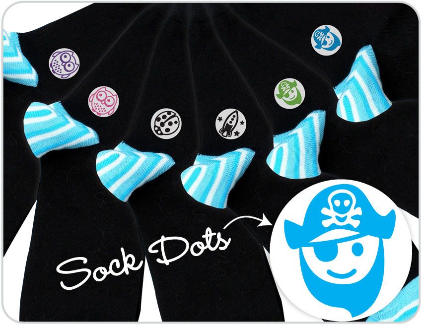 Stop lost socks by using these cool Iron On Sock Dots. Get cool designs in iron on clothing ...