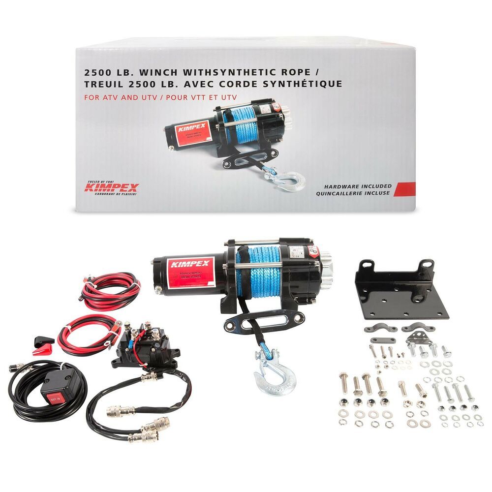Ebay Sponsored Kimpex Electric Winch 2500 Lb Synthetic Cable Wire Rope 49 12v W Accessories Electric Winch Cable Wire Synthetic Rope