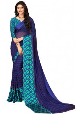 Party Wear Blue Georgette Satin Silk Saree - RKVIKI9364 Saree Collection, Designer Collection, Party Wear Sarees, Silk Satin, Georgette, Big Day, Silk Sarees, Sari, Maxi Dress