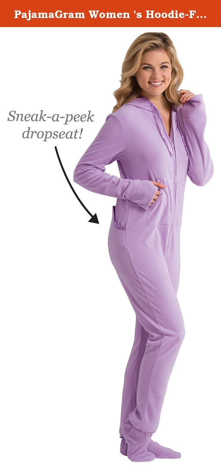 Fleece Womens Onesie PajamaGram Hoodie-Footie One Piece Pajamas for Women