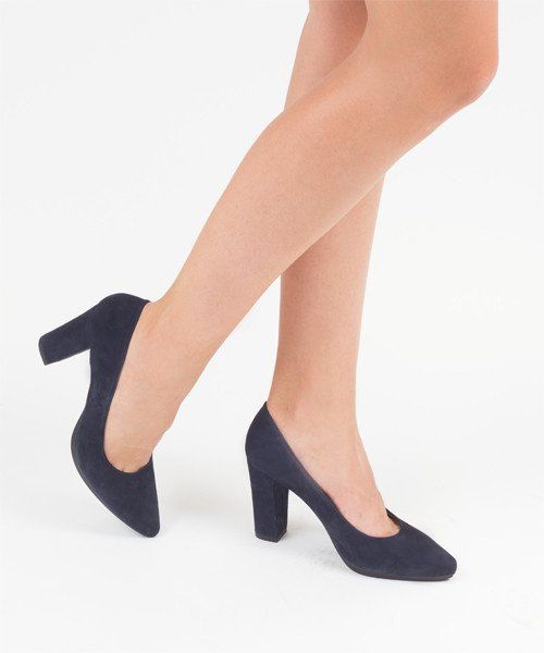 Zapato Marino Mujer Color Women's Tacón Cómodo Salón Azul Comfort PkXZiu