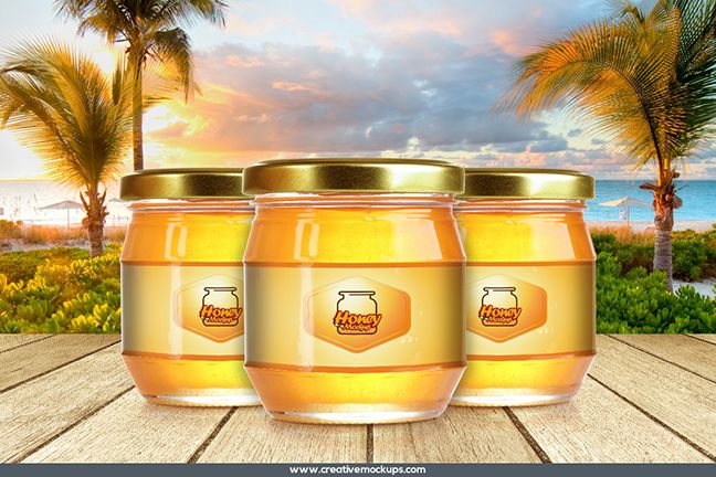 Download Honey Jar Package Mockup Template