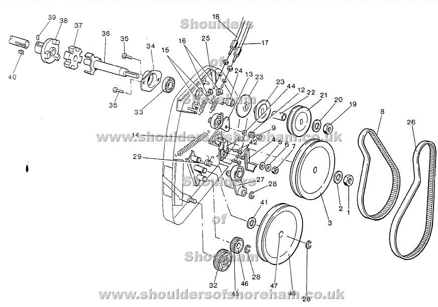 Qualcast Classic Petrol 35S From Serial N0 009481A onwards Spares and