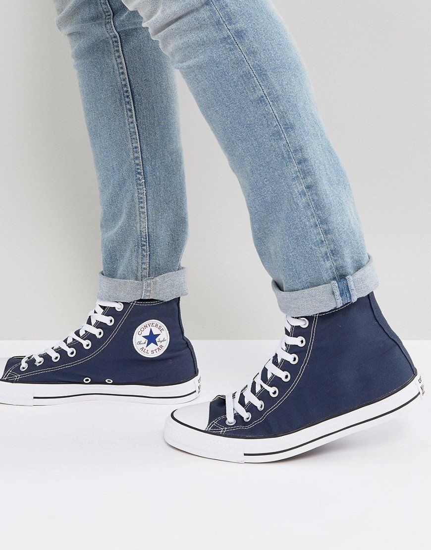 converse alte blu jeans