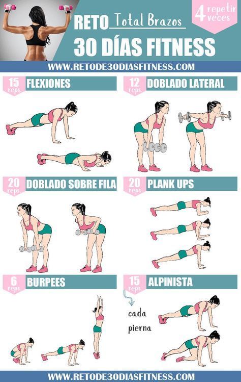 Rutina para tonificar brazos | Workouts Fitness - Reto de 30 días Fitness - #brazos #de #días #Fitne...