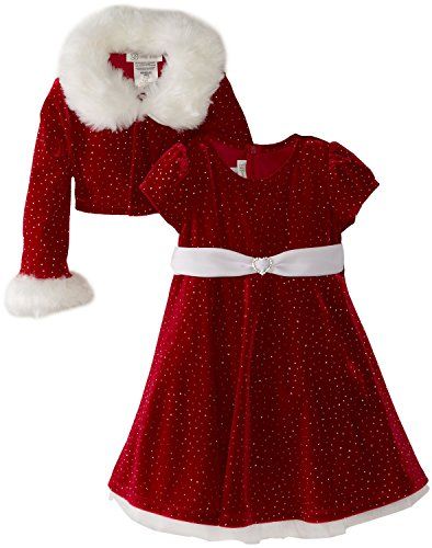 Bonnie Jean Girls Christmas Dress Velvet Sparkle Dress With Jacket Bonnie Jean Girls Christmas Dress Velvet Sparkle Dress with Jacket size7 * Learn more by visiting the image link. - Bonnie Jean Girls Christmas Dress Velvet Sparkle Dress With Jacket