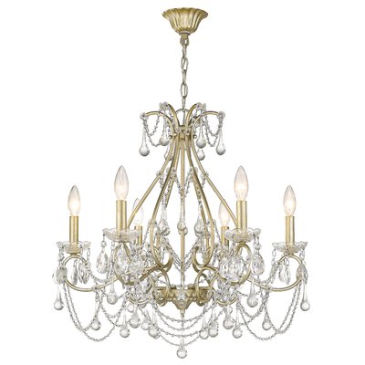 Aprie 6 Light Candle Style Classic Traditional Chandelier Aprie 6 Light Candle Style Classic Traditional Chandelier